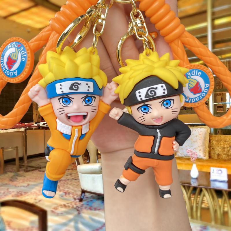 Anime Naruto Keychain Cartoon Naruto Kakashi Doll Bag Pendant Car Key Chain Small Gift