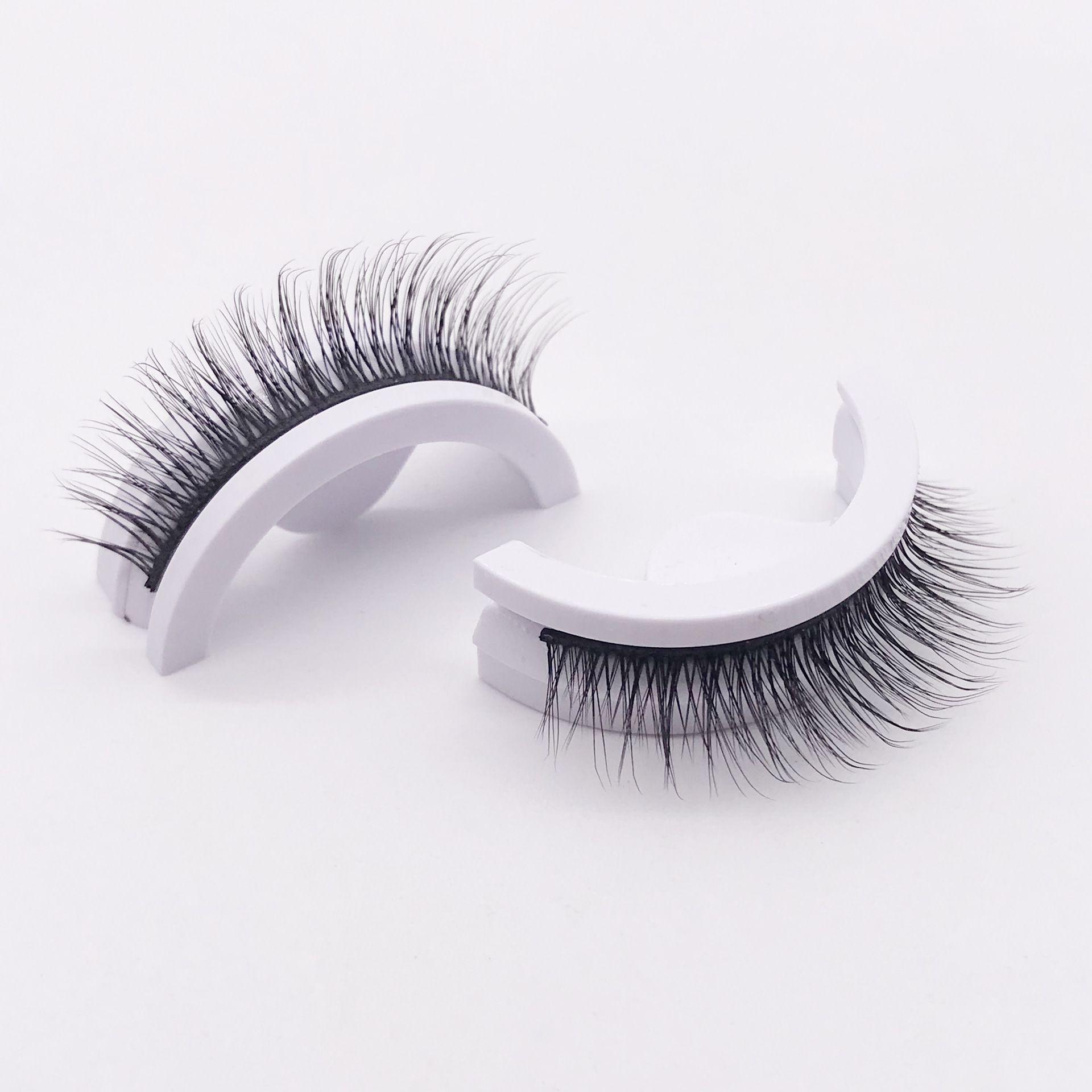 Hot Sale One-Pair Package Soft Self-Adhesive False Eyelashes Easy to Wear Double Adhesive Strip Self-Adhesive Eyelash Factory Wholesale