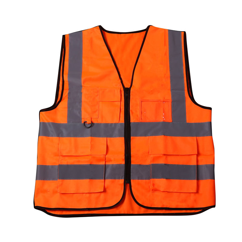 Construction Site Reflective Vest Sanitation Workers Garden Safety Reflective Vest Traffic Riding Multi-Pocket Vest Printing