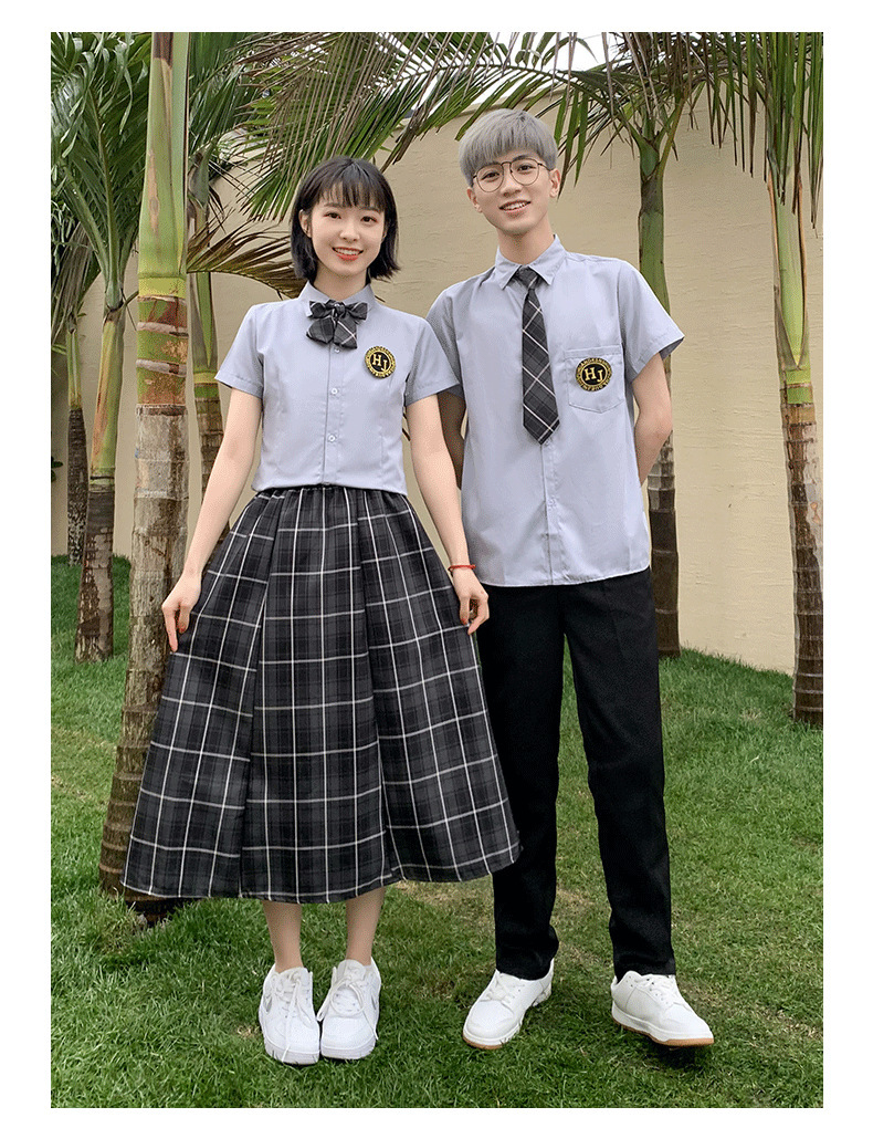 夏季班服高中生衬衫女生裙子套装英伦学院风学生装毕业季校服新款