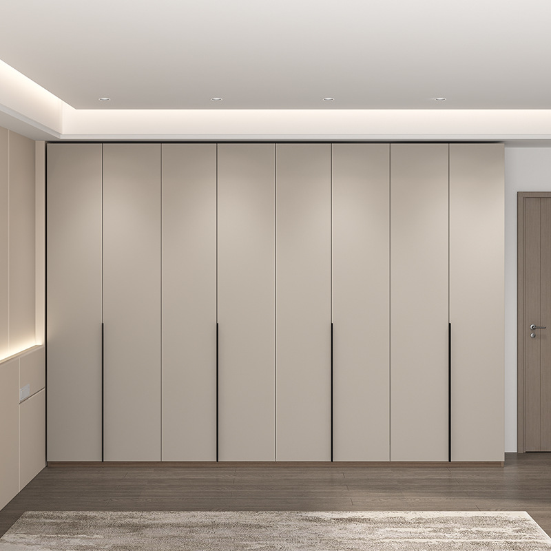 实木衣柜家用卧室现代简约意式极简高端小户型木质组装平开门衣橱