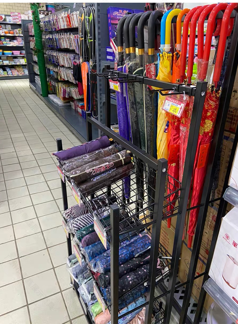 名创优品 雨伞架货架 铁艺精品店展示架便利店商场超市折叠置物架