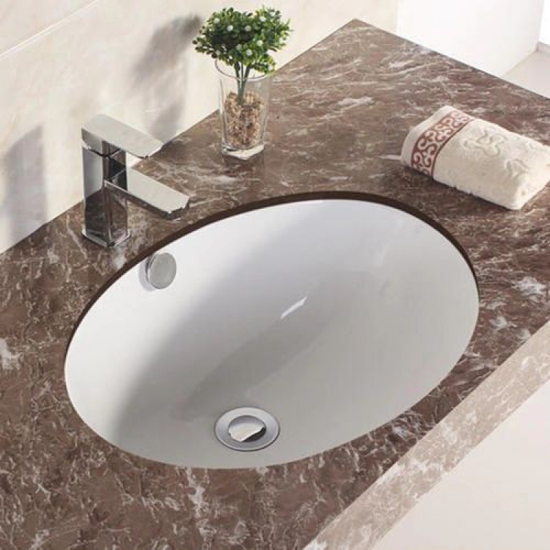 Drop-in Sink Ceramic Hand Washing Single Household and Face Wash Embedded Wash Basin Bathroom Oval Square Surface One Piece Dropshipping