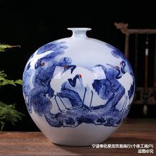 批发手绘青花石榴瓶 景德镇中式客厅家居工艺品 瓷器仿古玄关办公