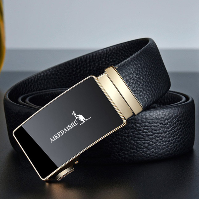 埃克袋鼠皮带自动扣腰带青年中年休闲时尚韩版潮裤腰带裤子西装带