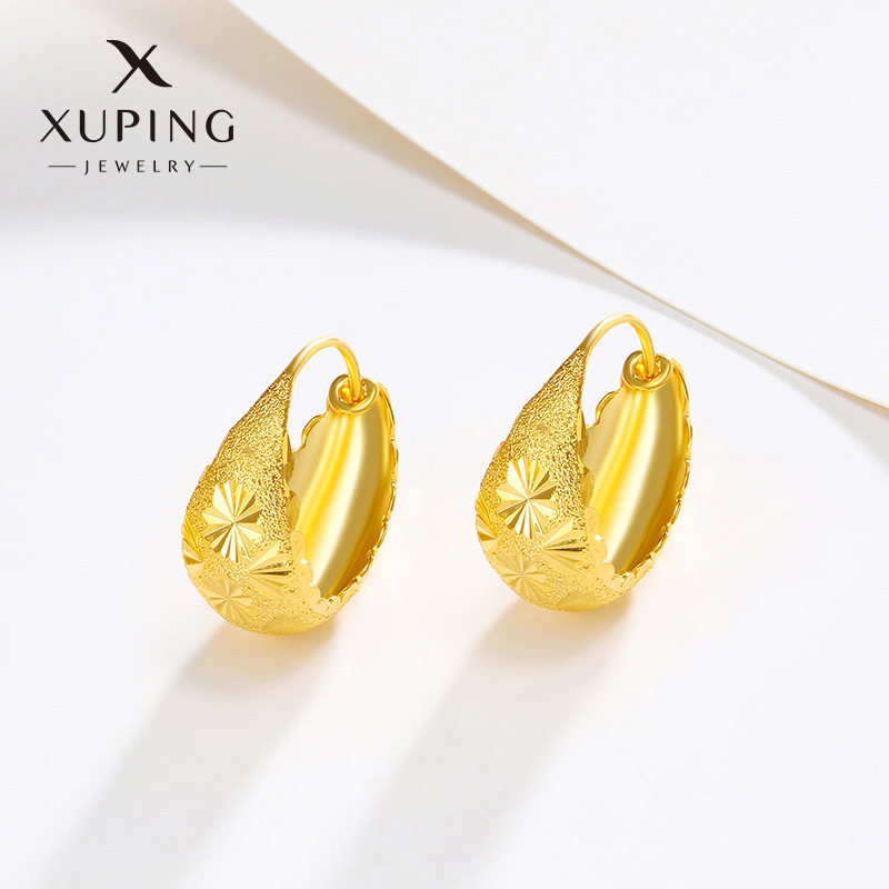 Xuping Jewelry new Car Flower Starry Ear Ring Ear Buckle European and American Cross-Border Jewelry Ins Retro Circle Earrings for Women