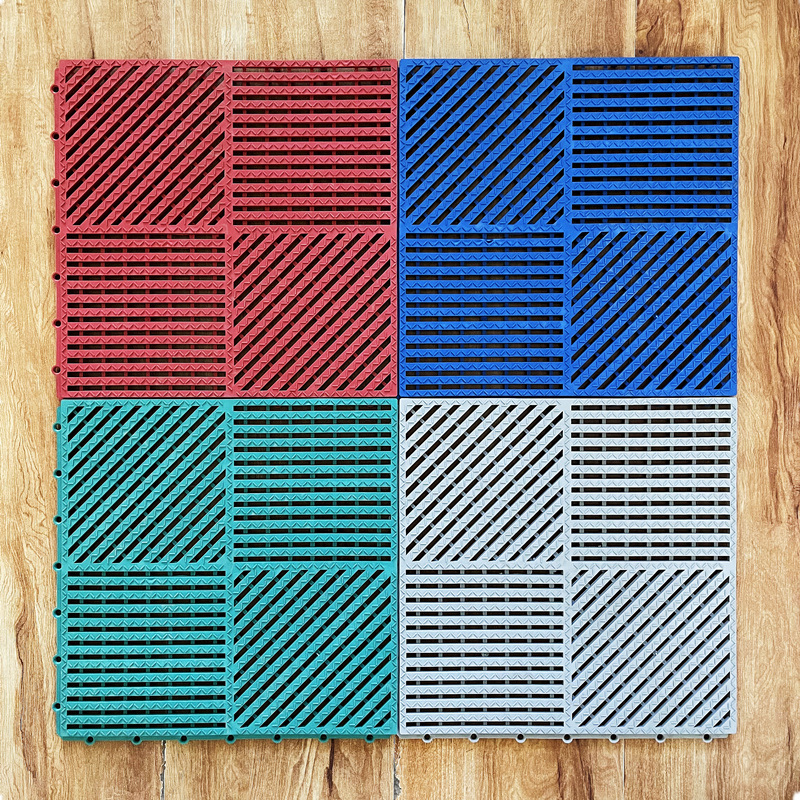 Extra Thick Swimming Pool Engineering Floor Mat Bathroom Shower Non-Slip Plastic Spliced Mat Bathroom Kitchen Waterproof PVC Rubber Pad