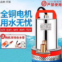 上海直流泵12V24V48V60V72V电瓶电动车潜水泵农用电瓶抽水泵