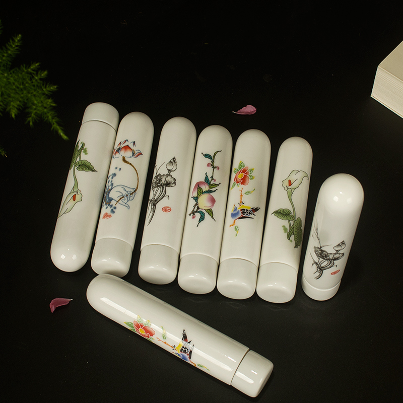 43n迷你新款便捷茶叶罐陶瓷小茶罐储藏罐子香粉罐密封小瓷瓶子调