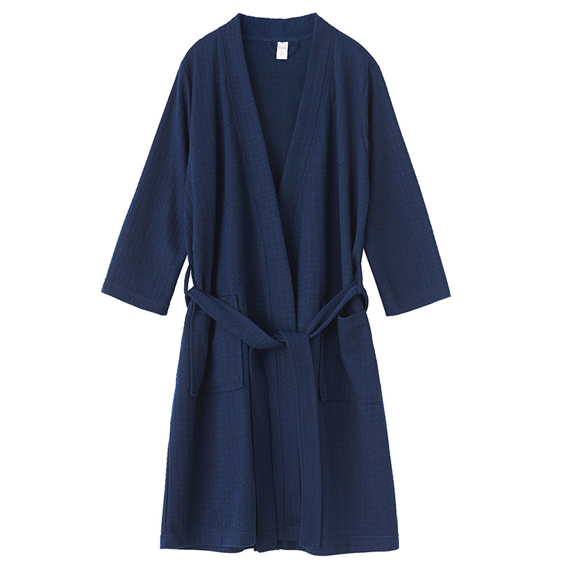 Amazon Waffle Bathrobe Summer Moisture-Wicking Clothing Cross-Border Same Wholesale Women's European and American Style Water-Absorbing Quick-Drying Bathrobe