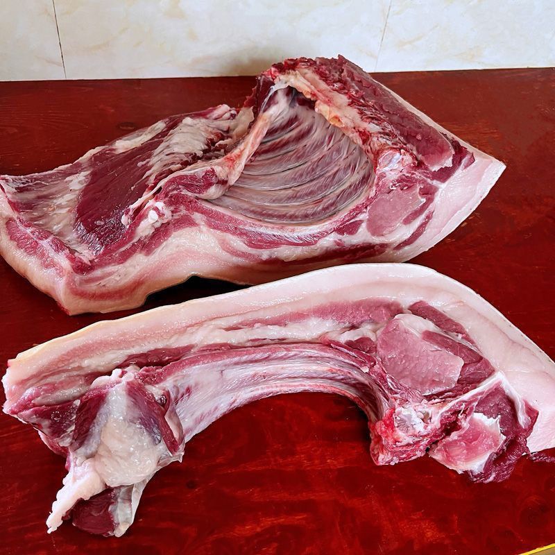 四川农家现杀新鲜土猪纯五花肉农村黑猪前腿后腿排骨孕妇前夹1斤