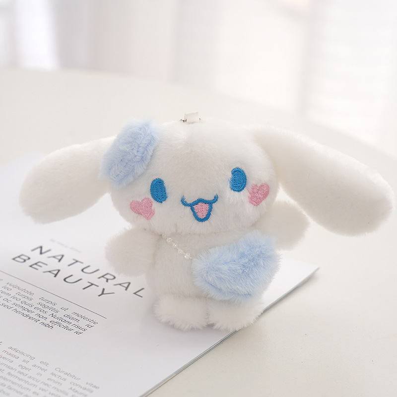 Best-Seller on Douyin Cinnamoroll Babycinnamoroll Prize Claw Doll Keychain Cartoon Schoolbag Pendant Doll Cute Plush Toy Wholesale