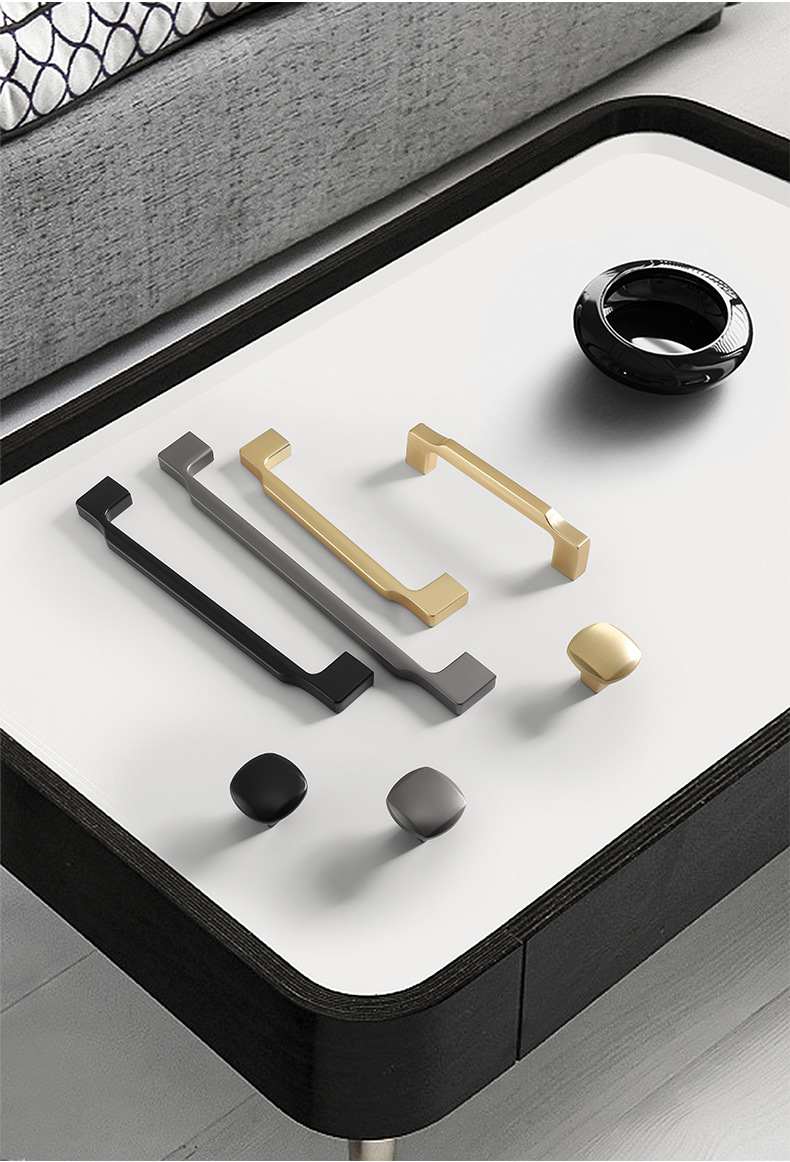 轻奢拉手金色简约柜门拉手衣柜把手北欧浴室柜橱柜拉手抽屉小美式