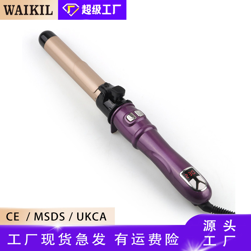 cross-border multifunction curlers ceramic rotating electric hair curlers automatic curly hair big wave roll marcel waver flat iron