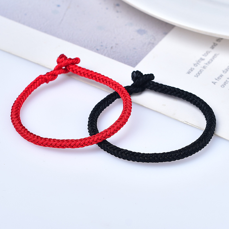 5mm五彩绳四方结红绳手链