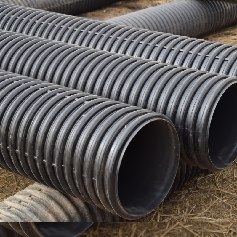 hdpe双壁波纹管工程排水管排污管聚乙烯排污波纹管地埋下水道管道
