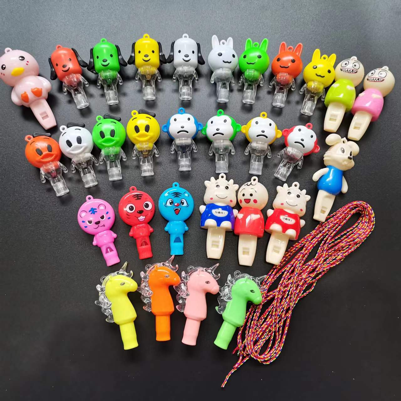 Luminous Whistle Keychain Pendant Children's Holiday Gifts Luminous Cartoon Small Toy Internet Celebrity Small Gift Gift