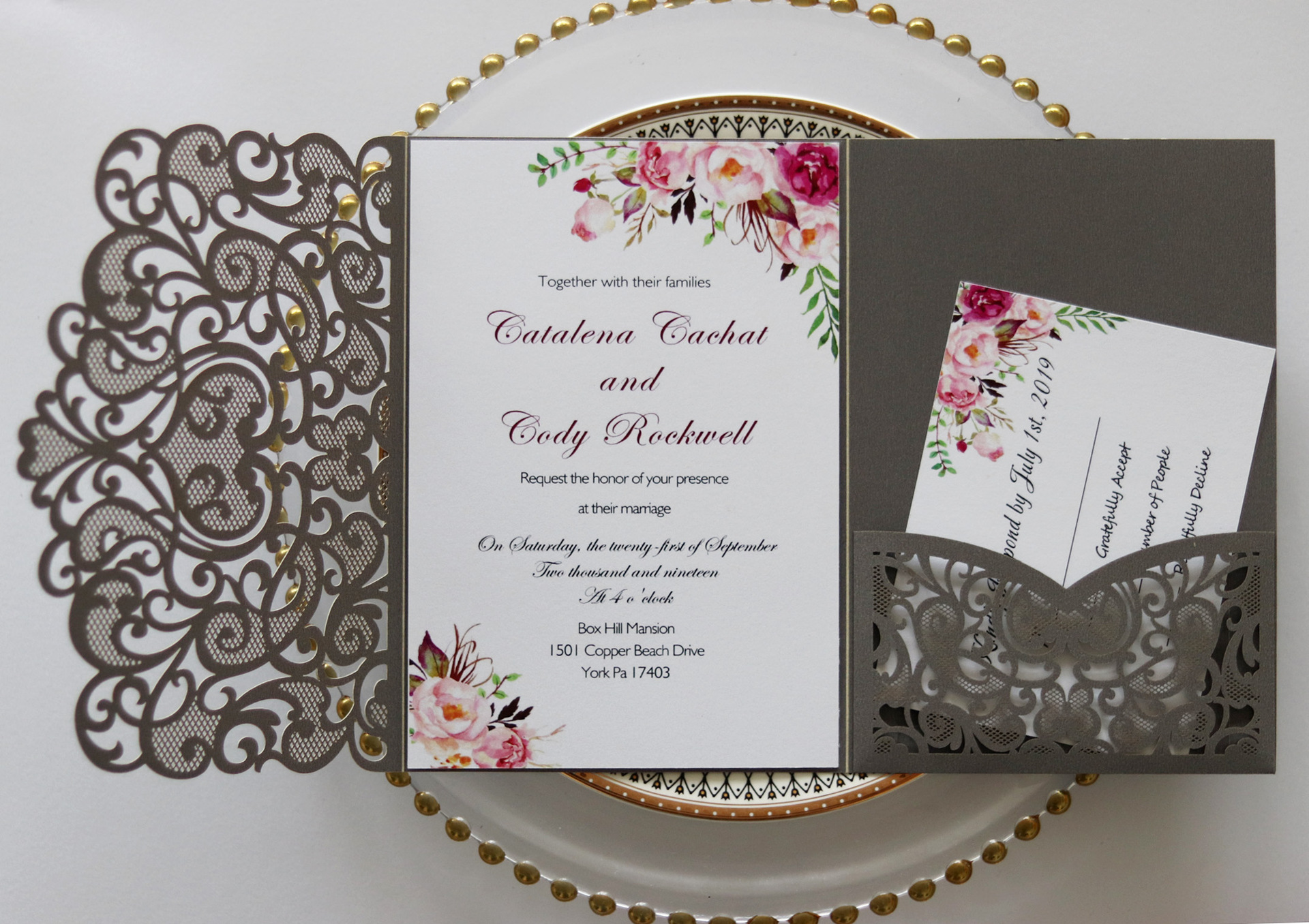 欧式激光镂空节日请柬结婚深酒红新娘沐浴贺卡 定婚邀请卡批发