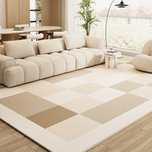 北欧简约客厅地毯高级感沙发茶几毯家用易打理圈绒地毯一件代发