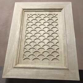 批发实木中式雕花门板加工厂家直供源头厂货东阳木雕鱼鳞实木门板