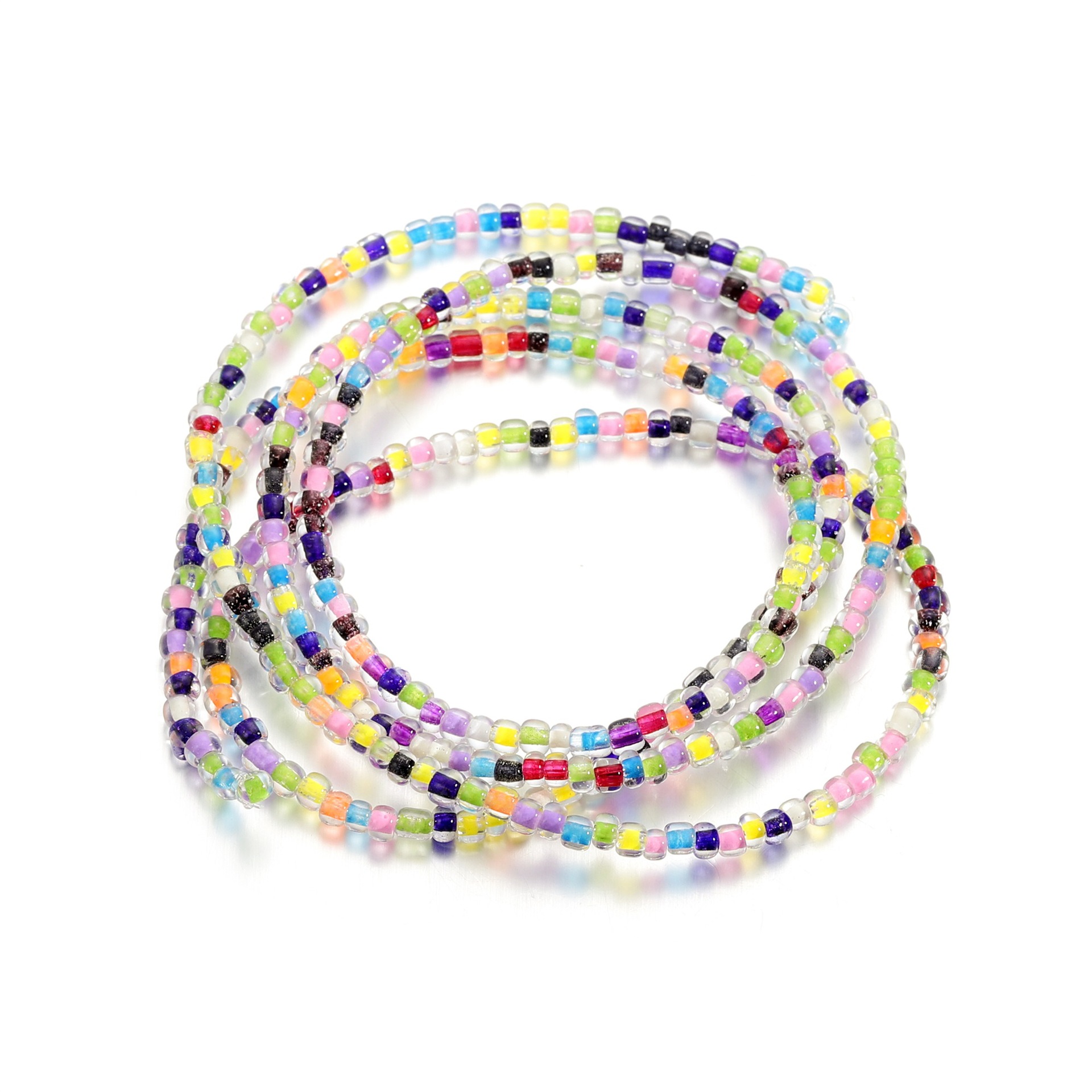 跨境亚马逊新款2mm3mm4mm糖心米珠多彩糖果色米珠手链配件diy