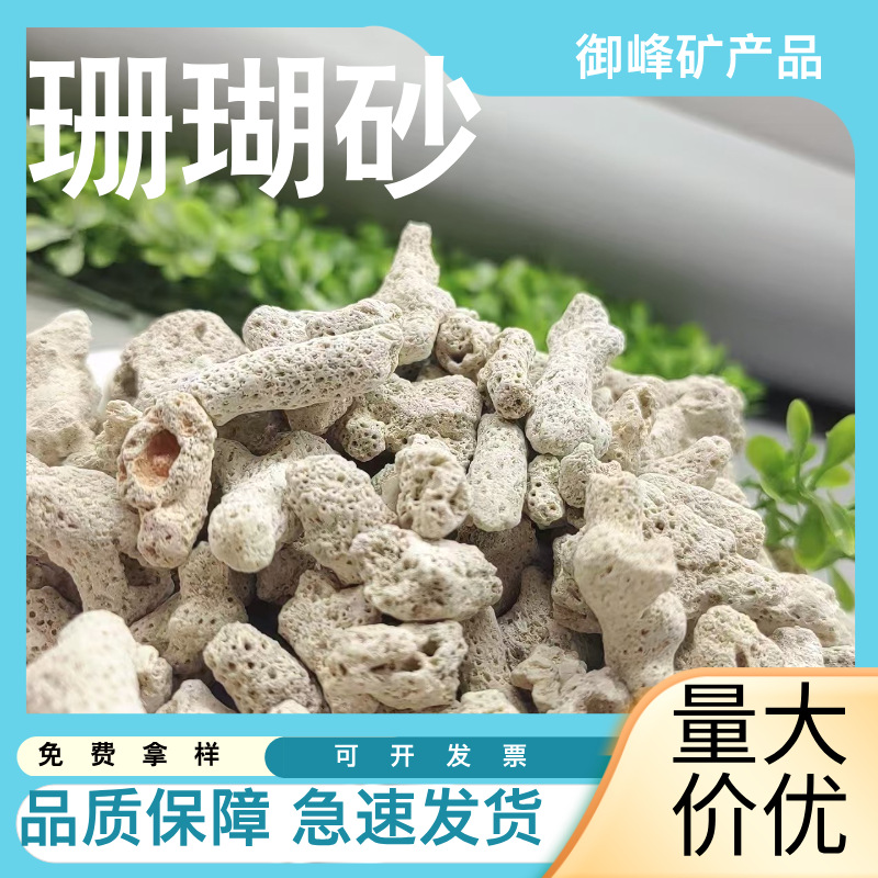 源头厂家价优现货供应珊瑚砂珊瑚骨鱼缸造景污水处理鱼池水族过滤