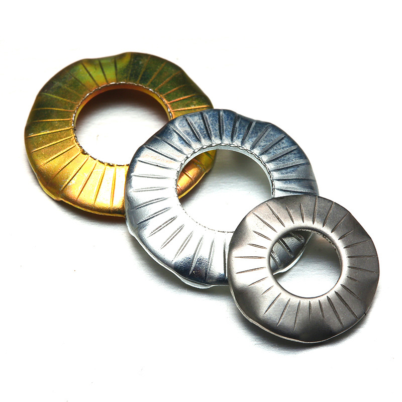 304不锈钢桥架爪型接地蝶形防松锁紧垫圈镀锌防滑抓地垫片m6m8m10