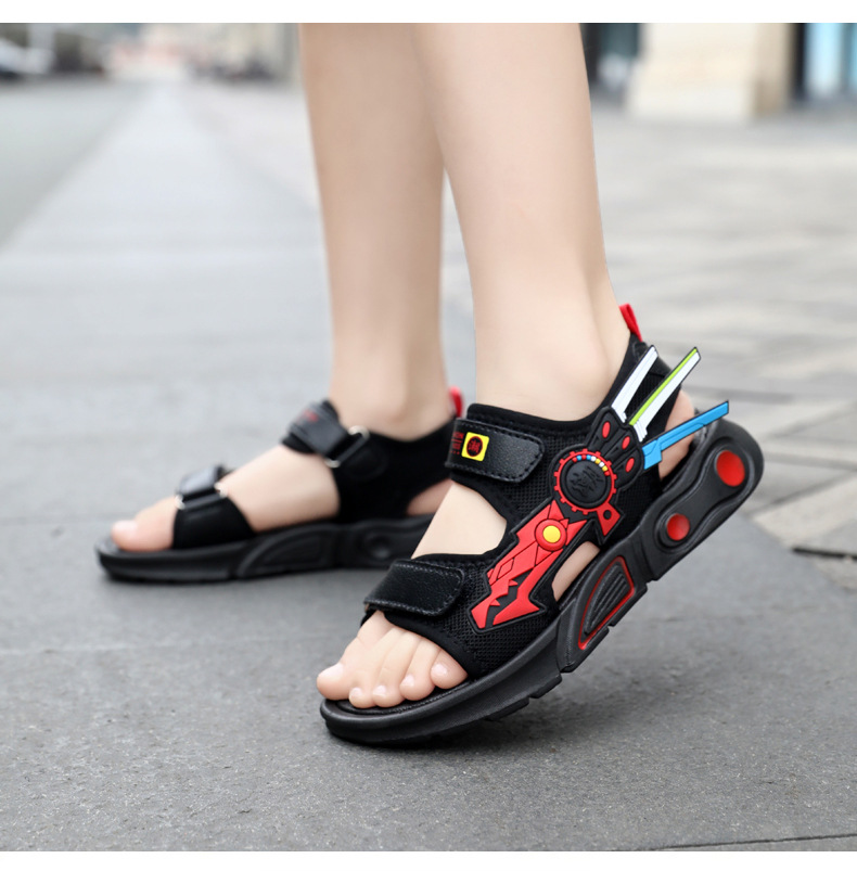 男童凉鞋2024新款夏季机甲儿童学生中大童宝宝软底沙滩鞋男童鞋子