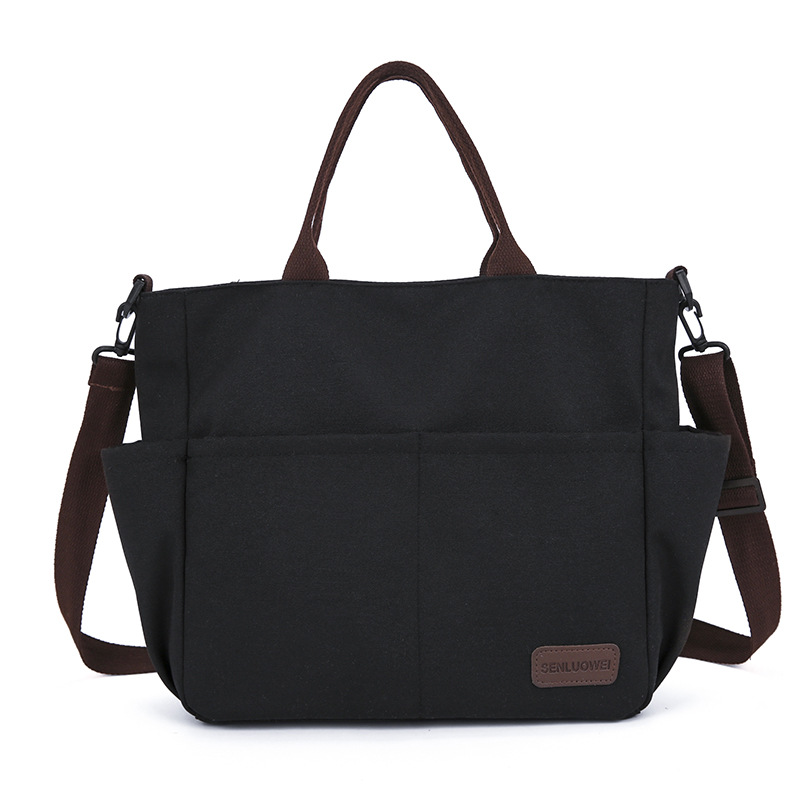 Large Capacity Women's Bag 2023 New Canvas Bag Women's Bag Commuter Hand-Carrying Bag Versatile Simple Shoulder Messenger Bag
