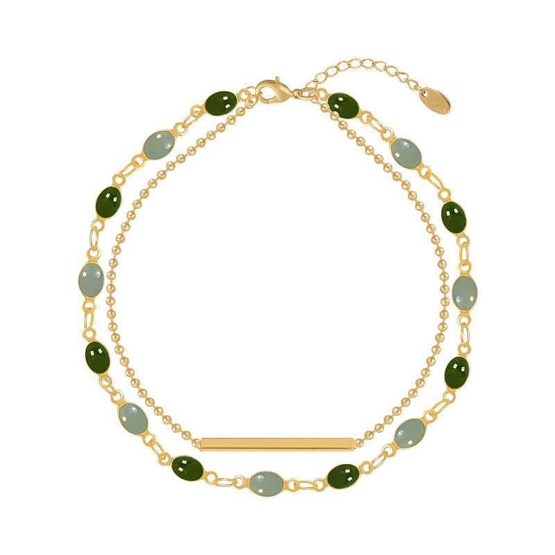 Korean version of ins style fashion bracelet network red design simple zircon bracelet niche trend cold wind bracelet Item Picture