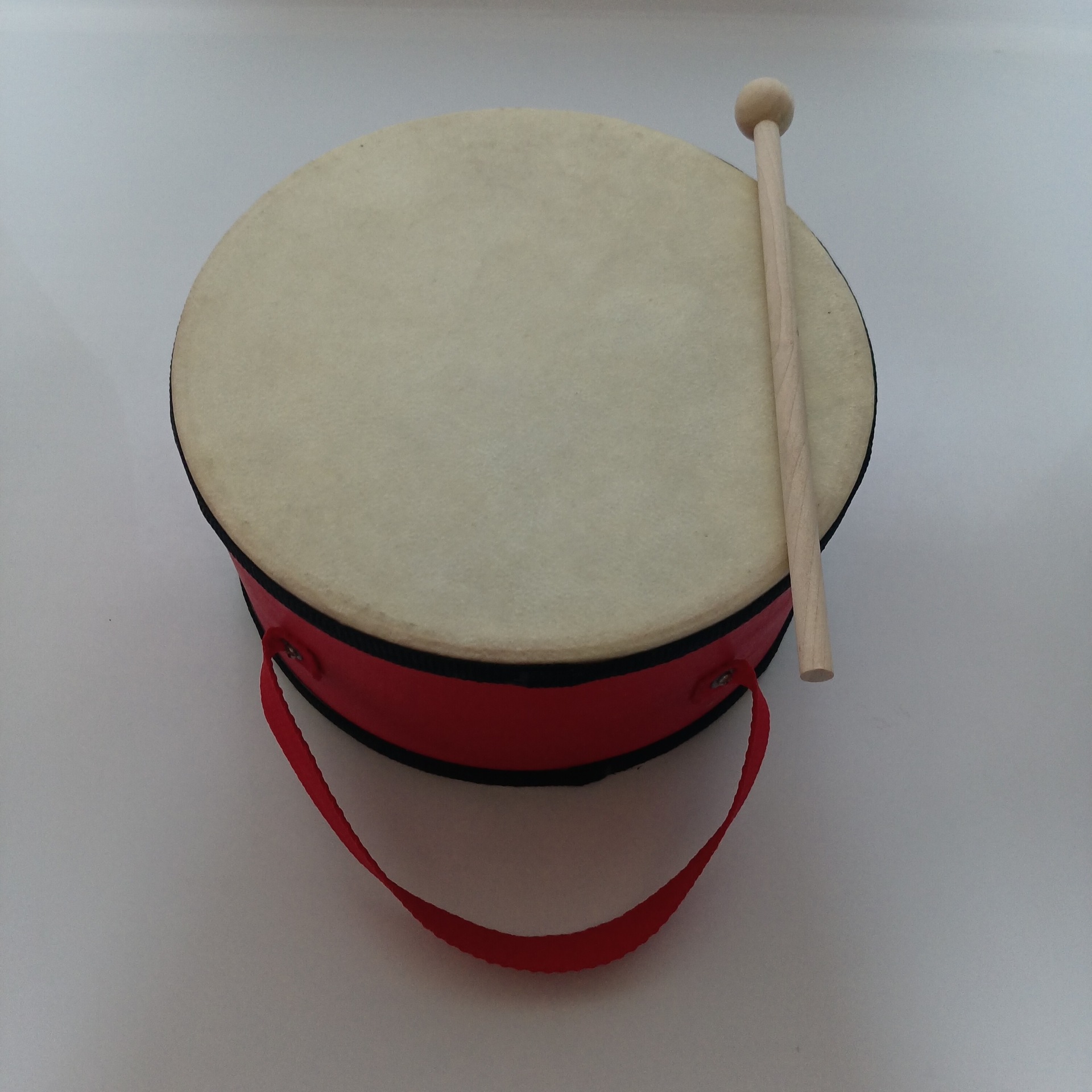 奥尔夫打击乐器幼教教具儿童玩具幼教益智双面手提鼓印第安鼓