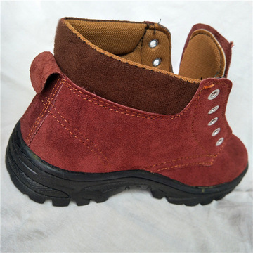 劳保鞋防护鞋棕色中帮反绒牛皮防护鞋防刺穿鞋护脚耐高温劳保批发