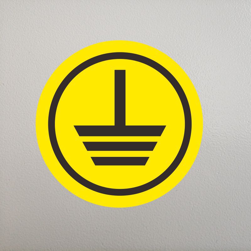 直销3m电力安全标示高压地线标志标识标签机械设备表面标贴圆接地