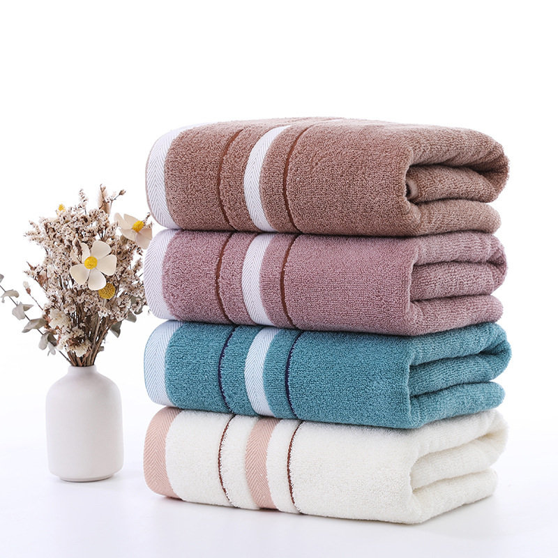 Plain Bath Towel 100% Cotton Bath Towel Adult Home Use Bath Shangchao Hotel Gift Home Daily Cotton Bath Towel Wholesale