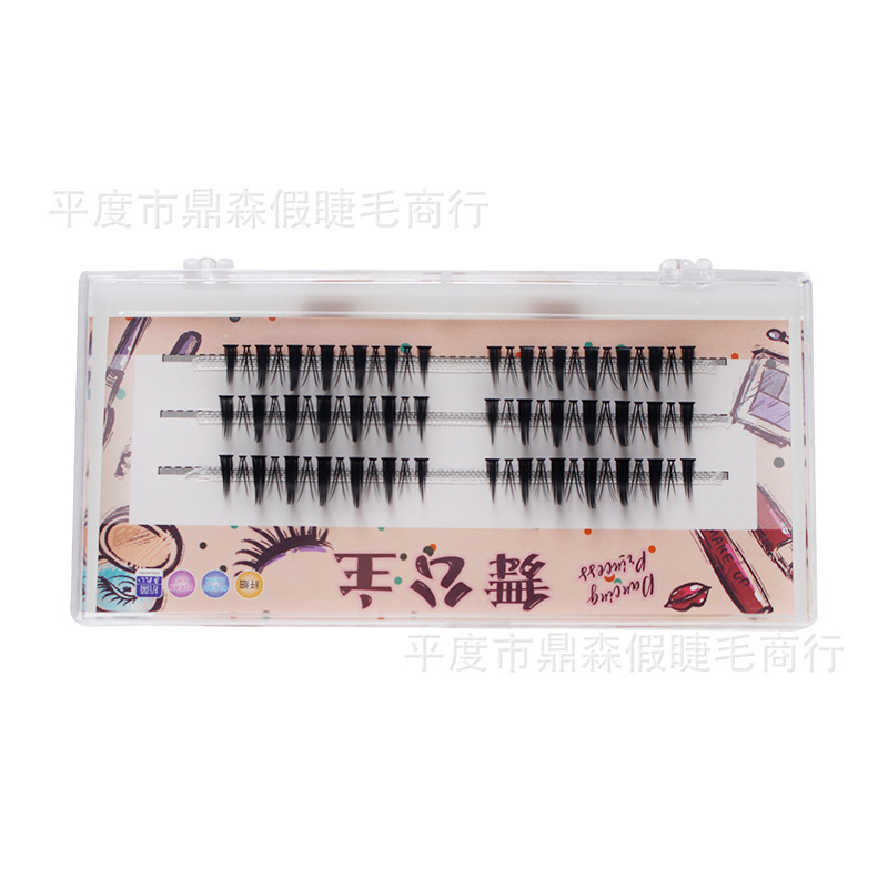 Dance Princess Little Devil Segmented False Eyelashes Natural Thick Single Cluster Self-Grafting Eyelash Simulation Cos