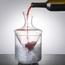 新款创意红酒醒酒器冰酒器家用红葡萄酒快速斜口醒酒器耐热玻璃