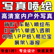 PP纸高清写真喷绘海报印刷广告室内户外单透车贴X门型易拉宝海报