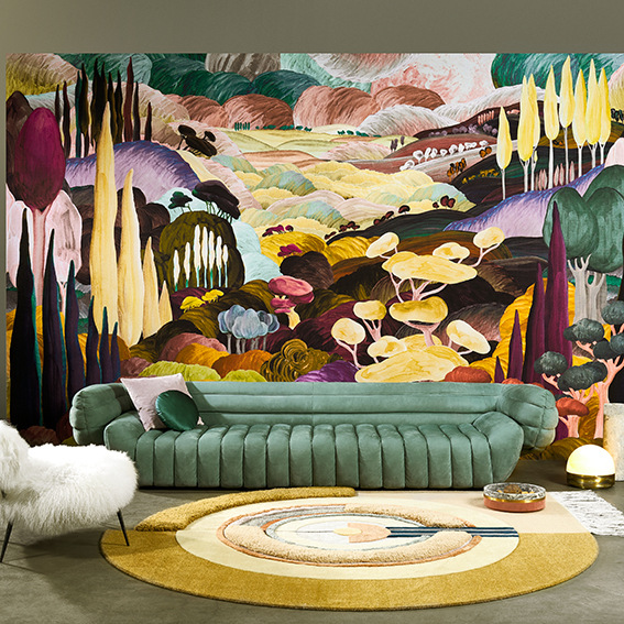 比利时进口arte墙纸壁纸真丝手绘丝绸墙布壁布壁画 97520 97521