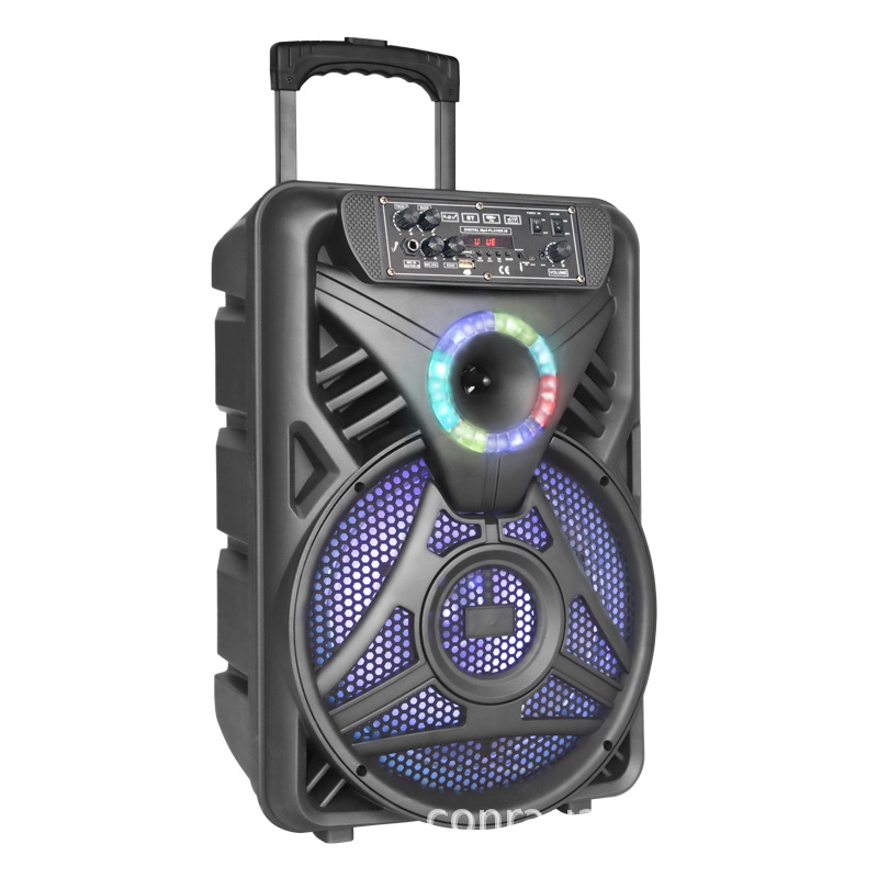源头厂家12寸户外拉杆音响广场舞跳舞音响蓝牙移动便携式手拉音箱