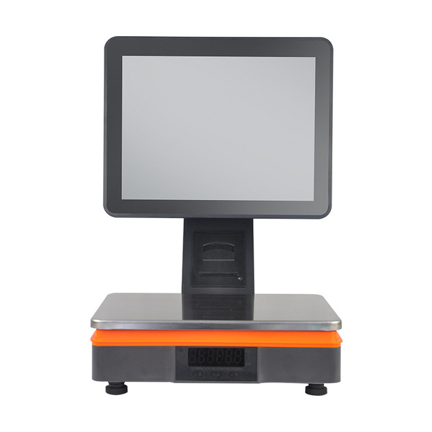 触屏称重收银一体机 超市餐饮收银系统pc秤电子收银秤带秤收银机