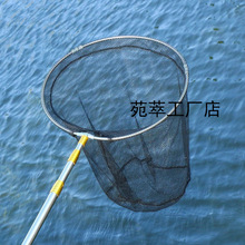 抄网不锈钢抄网竿1.8米3米伸缩定位抄网杆伸缩杆子抄鱼网渔具用品