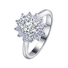 镀18K金蛋形钻石戒指时尚椭圆形皇家贵妃款白钻黑钻订婚宴会指环