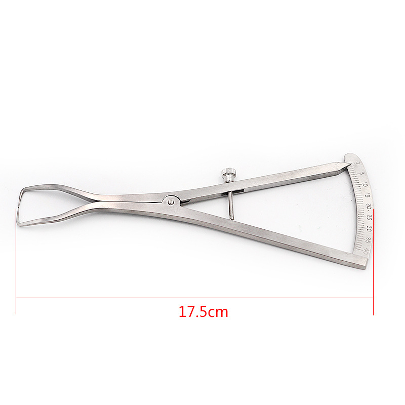 1pc不锈钢种植牙测量卡尺 牙科实验室仪器测绘骨嵴卡尺刻度尺钳