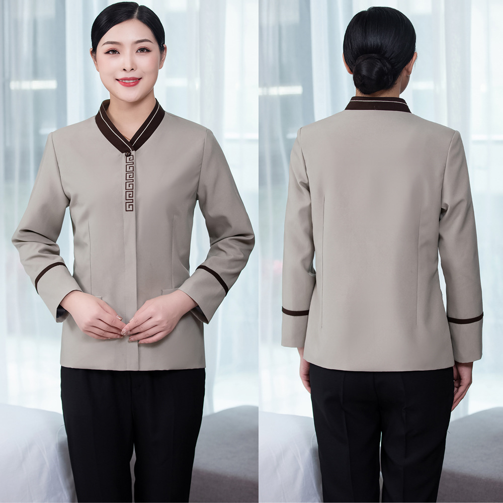 0成交8803件保洁工作服女长袖套装秋冬装物业酒店客房宾馆清洁阿姨