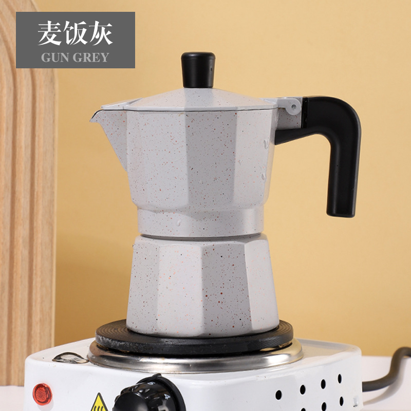Double Valve Moka Pot Double Valve Three-Generation Valve Coffee Pot Espresso Coffee Machine Household Coffee Percolator Coffee Appliance