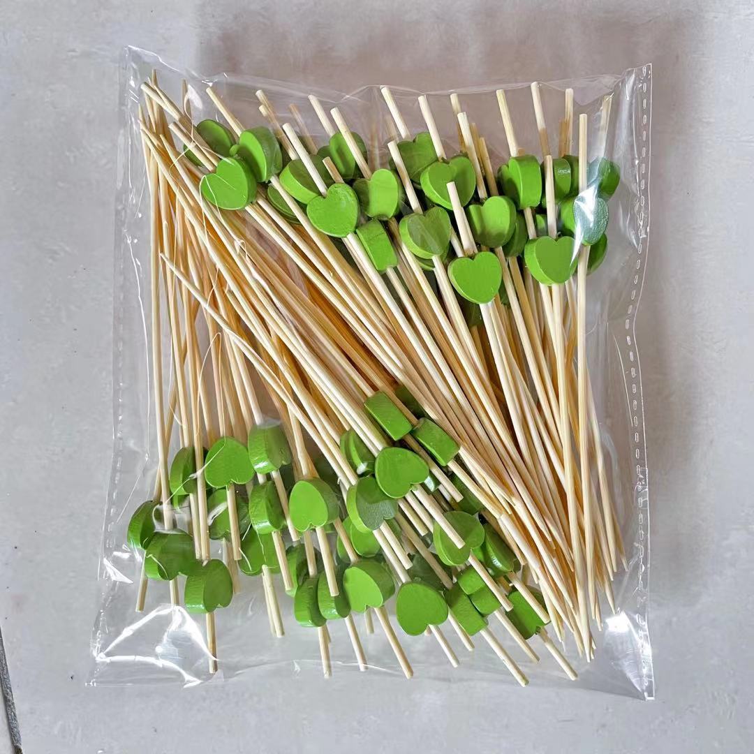 Love Creative Fruit Toothpick Disposable Platter Sushi Cocktail Snack Bamboo Stick Large Quantity and Excellent Price