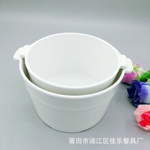 厂家生产供应密胺米饭桶不带盖-8寸时创意尚仿瓷多用桶零食桶餐具