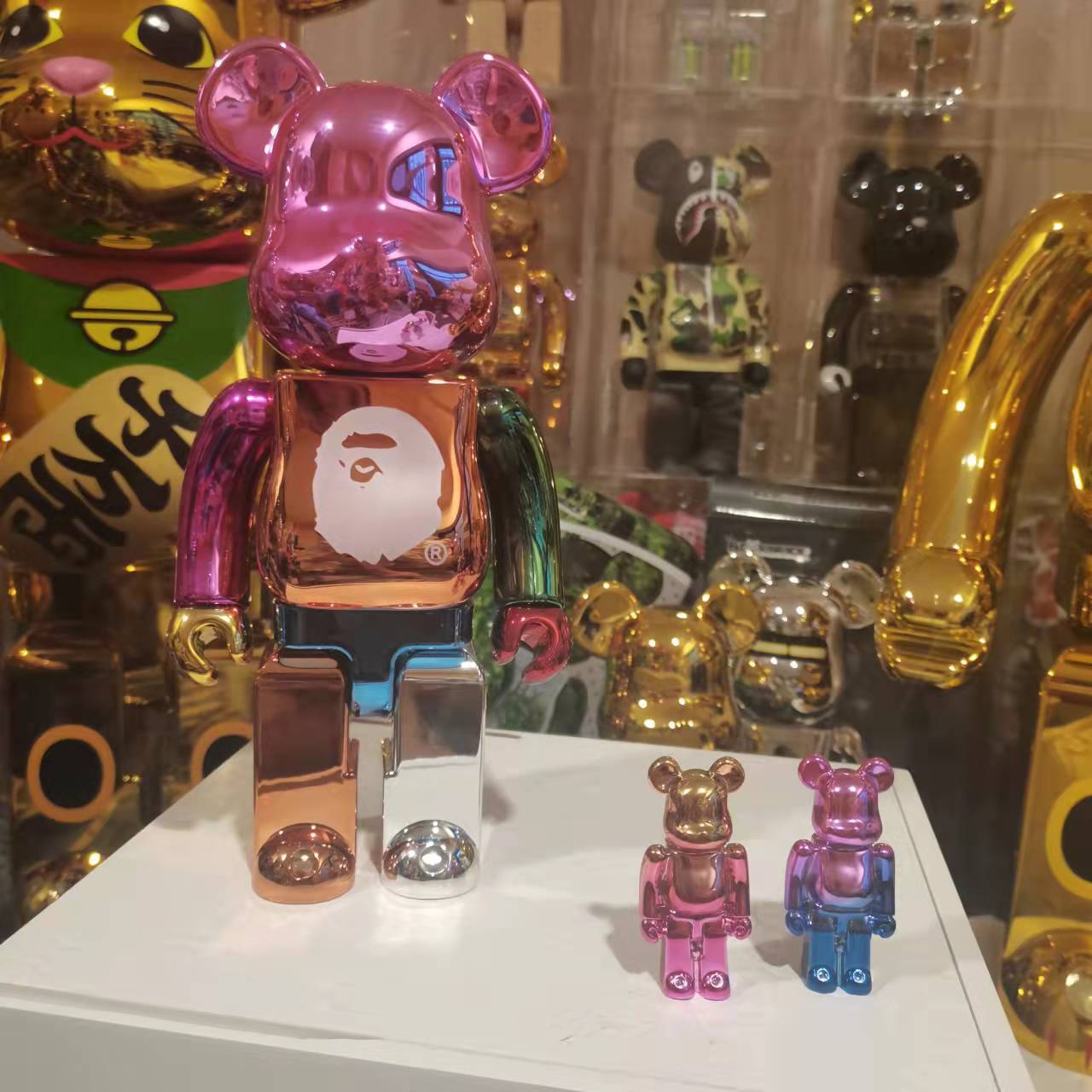 bearbrick100%暴力熊积木熊树脂小熊电镀潮流模型摆件礼品批发