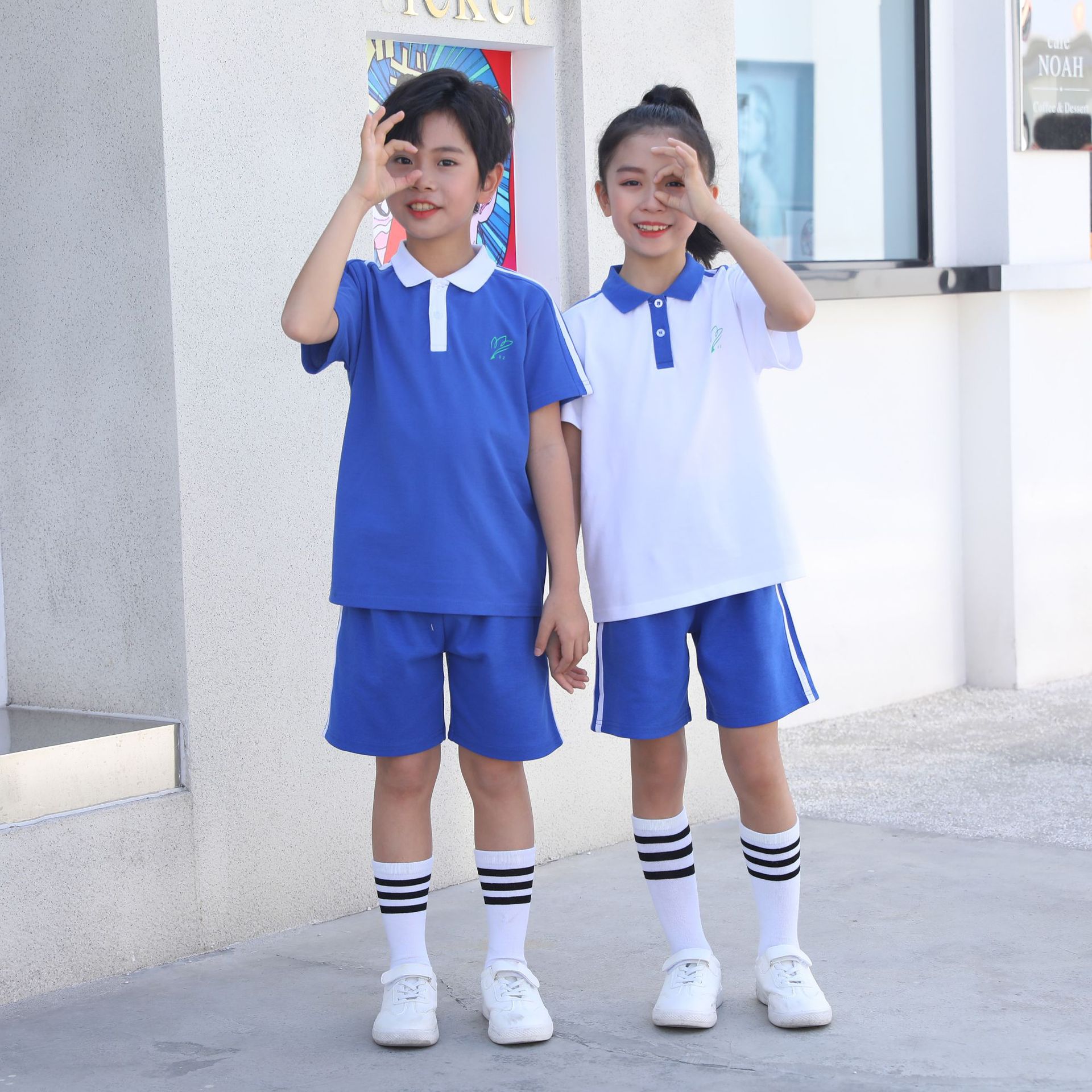 深圳市小学生统一校服 学校夏季运动短袖套装 夏秋冬校服工厂批发