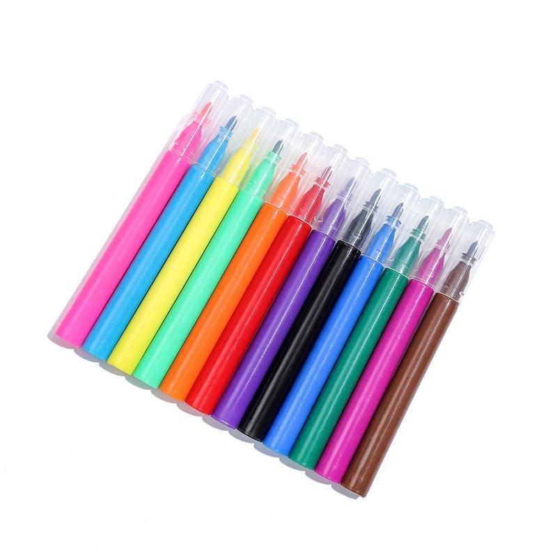 喜元批发12色粗杆水彩笔儿童绘画涂鸦水彩笔今日多少钱
